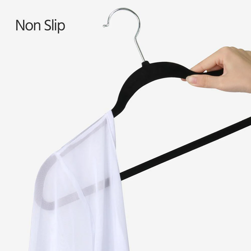 Yaheetech Velvet Hangers Black - Image 5