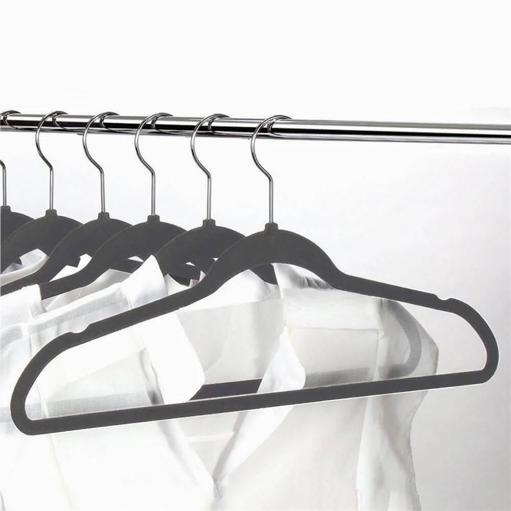 Yaheetech Velvet Hangers Gray - Image 7