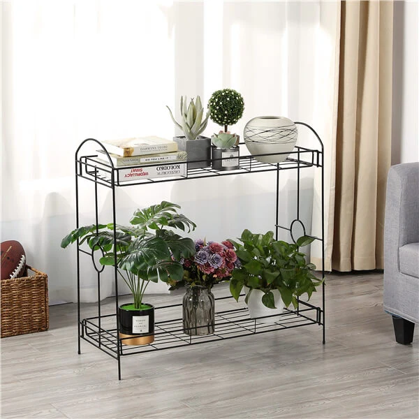 Yaheetech Metal Plant Stand 2 Tiers - Image 8