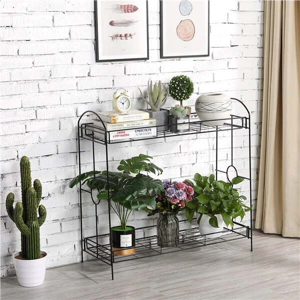 Yaheetech Metal Plant Stand 2 Tiers - Image 9