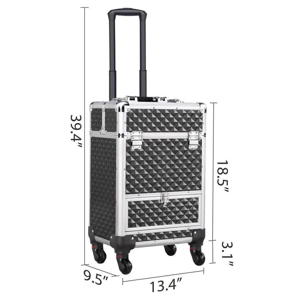 Yaheetech Aluminum Cosmetic Case 22 Inch - Image 5