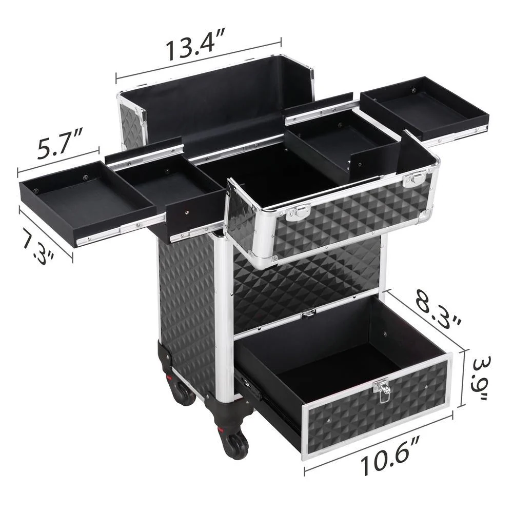 Yaheetech Aluminum Cosmetic Case 22 Inch - Image 6