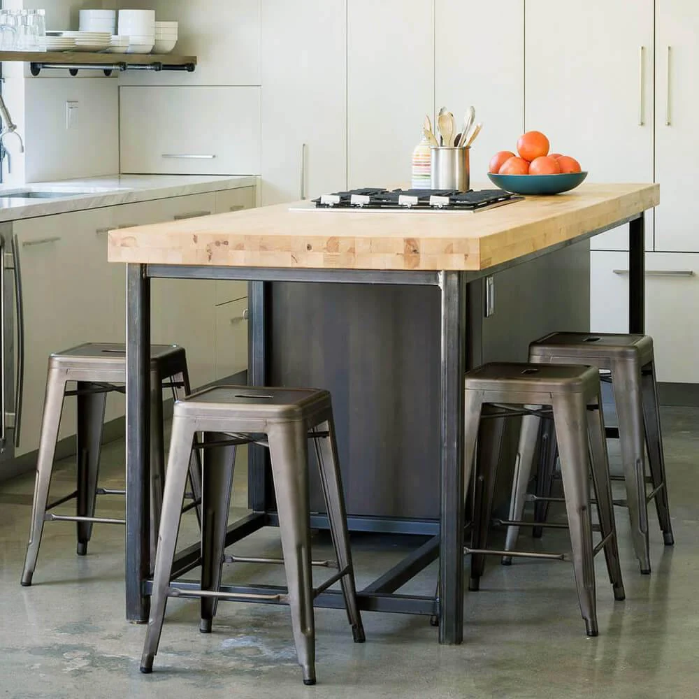 Yaheetech 24 inch Set of 4 Counter Height Metal Bar Stools - Image 7