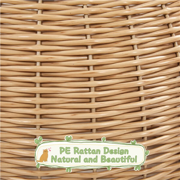 29.5″ Tall Rattan Cat House - Image 4