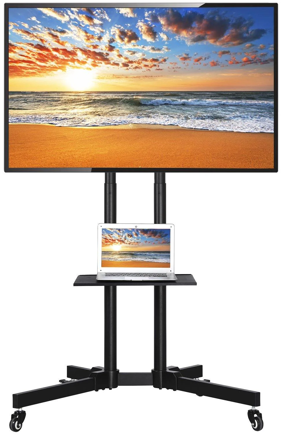 Yaheetech Modern Mobile TV Stand Cart for 32-65in Screens - Image 6