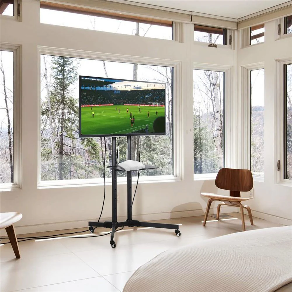 Yaheetech Modern Mobile TV Stand Cart for 32-65in Screens - Image 7