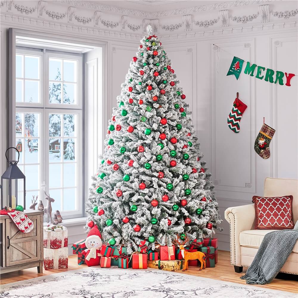 Yaheetech Frosted Artificial Christmas Tree - Image 15