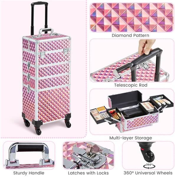 Yaheetech 31.6 Inch Makeup Case 4 in 1 - Image 7