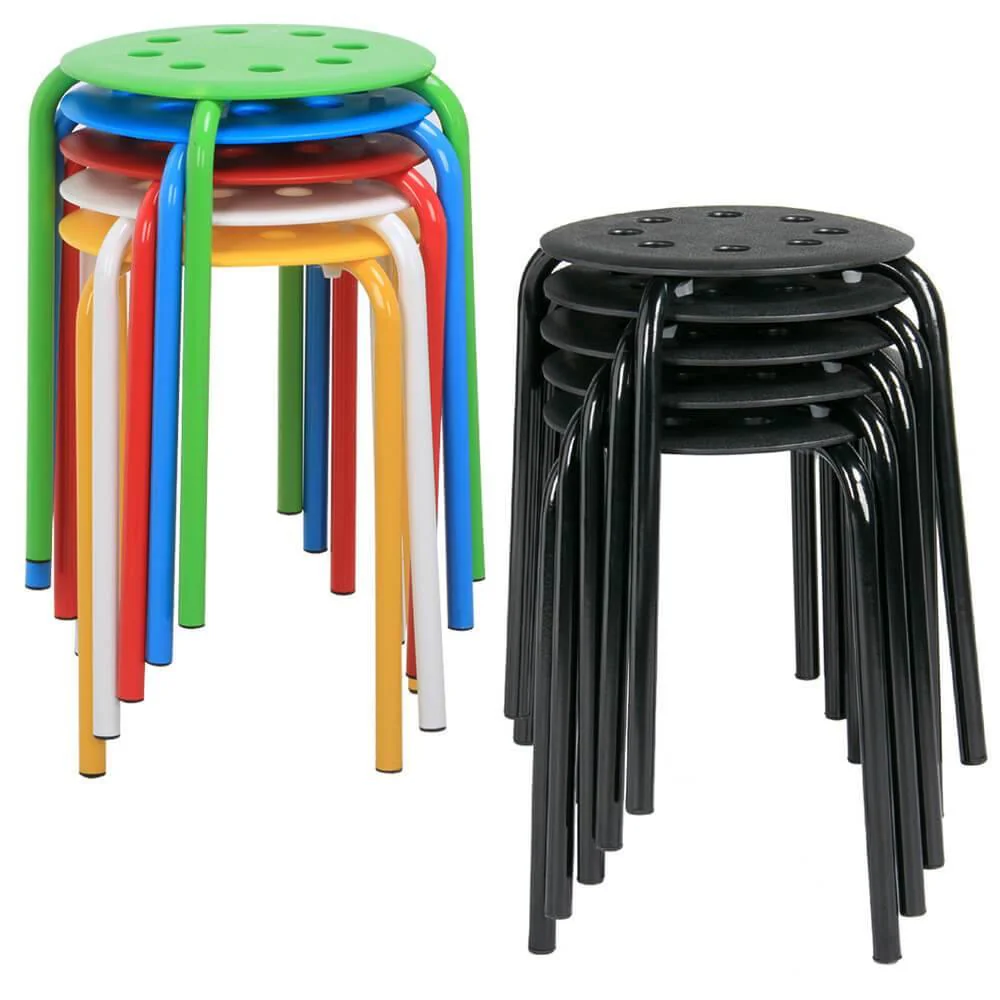 Yaheetech 17.3 Inch Stackable Stools 5pcs - Image 4