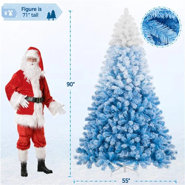 Yaheetech Pre-lit Spruce Artificial Christmas Tree - Image 9