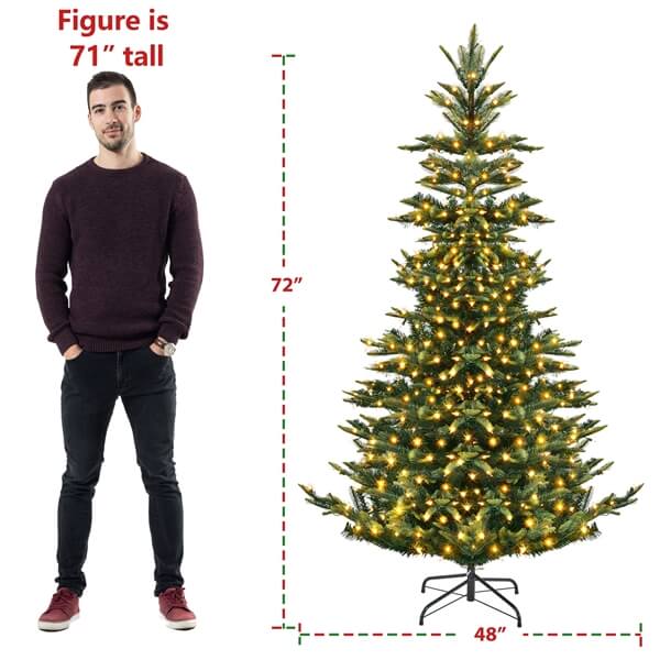 Yaheetech Pre-lit Aspen Fir Artificial Christmas Tree - Image 3