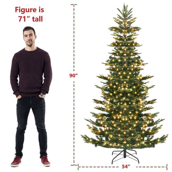 Yaheetech Pre-lit Aspen Fir Artificial Christmas Tree - Image 4