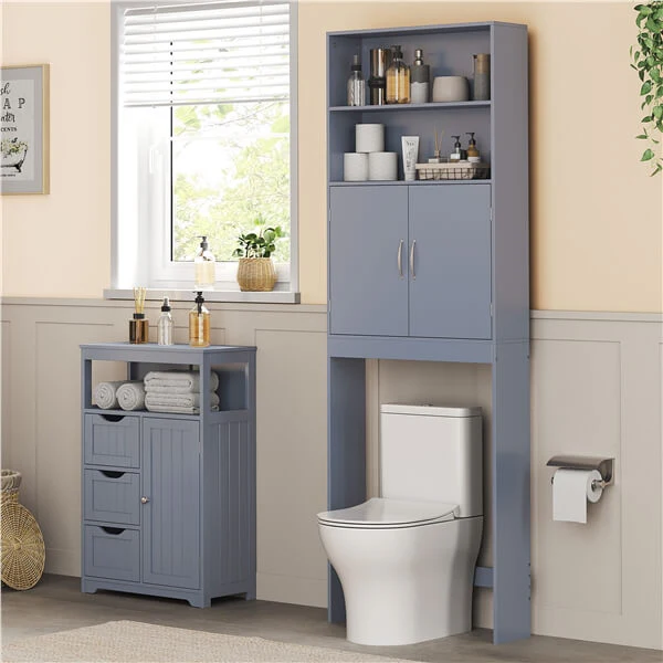 77″ Tall Over The Toilet Storage Cabinet - Image 3