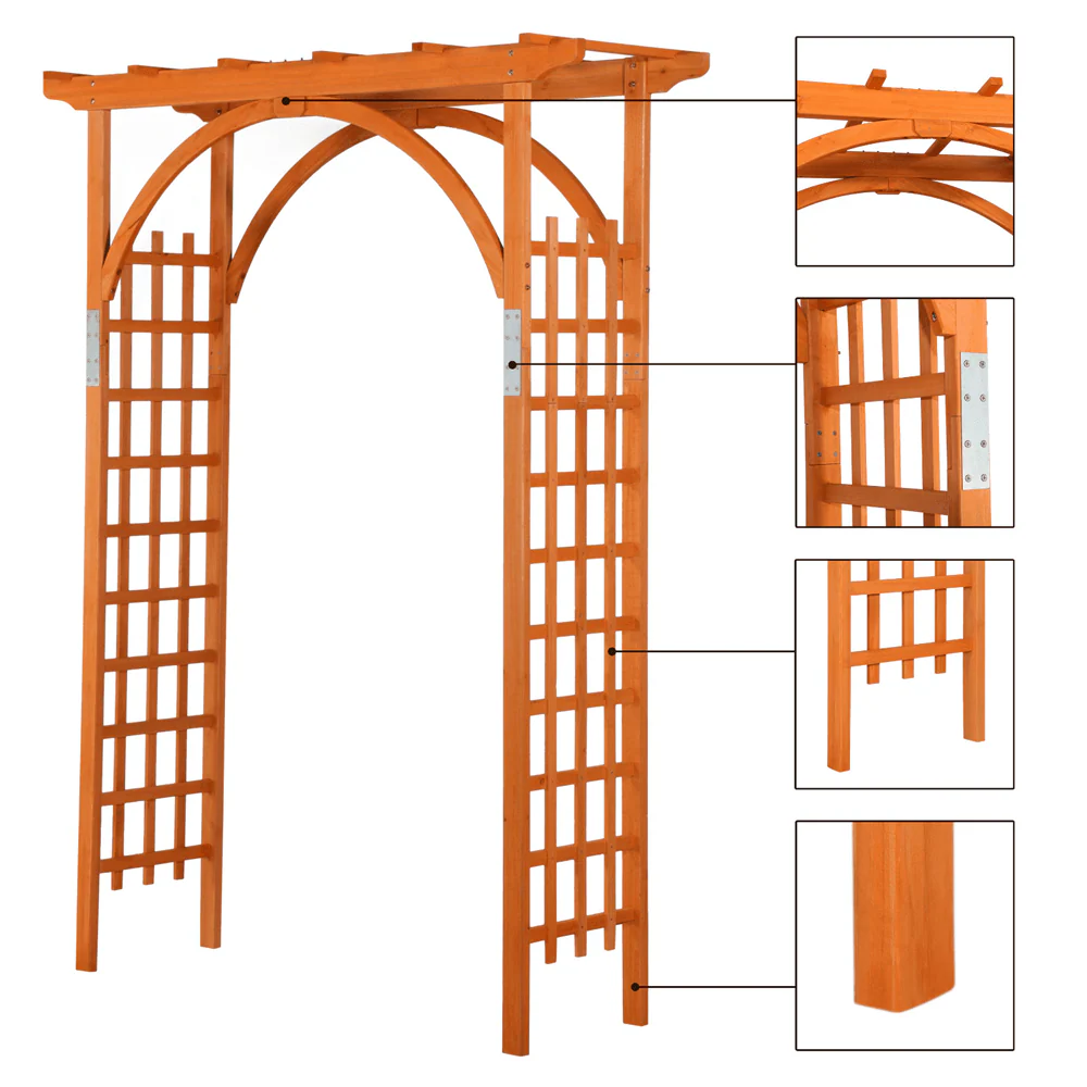 Yaheetech Wood Garden Arbor - Image 5