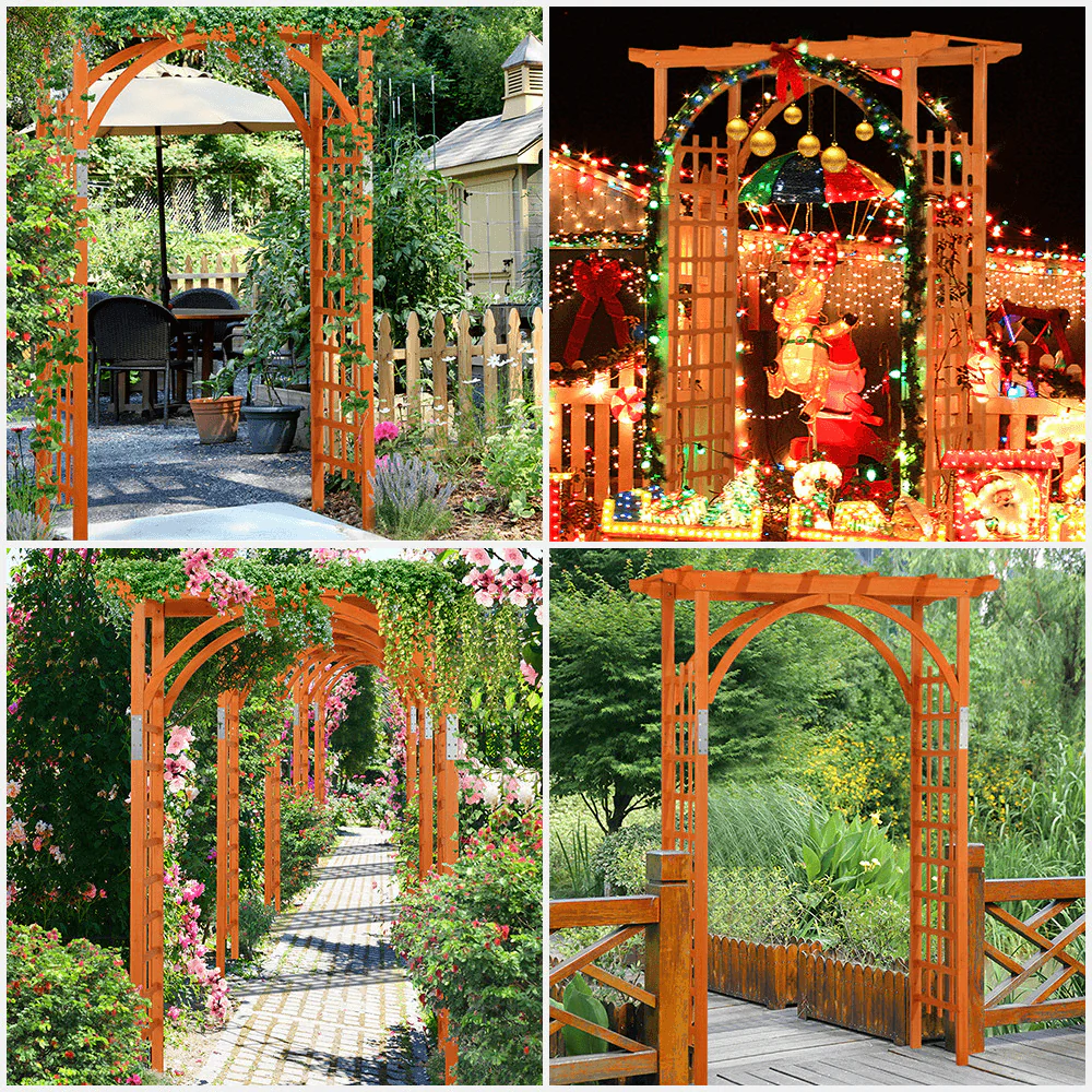 Yaheetech Wood Garden Arbor - Image 8