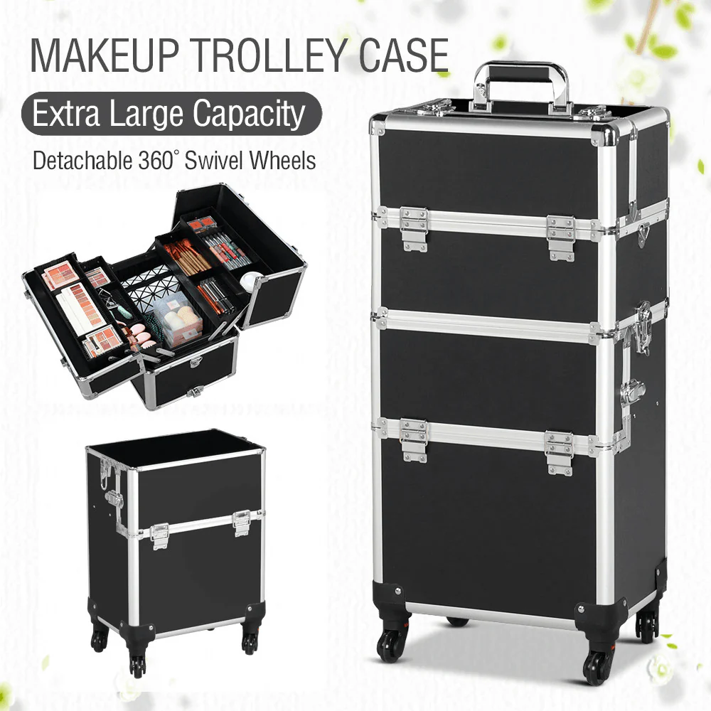 Yaheetech 41.9 Inch Makeup Train Case 3 In 1 - Image 6