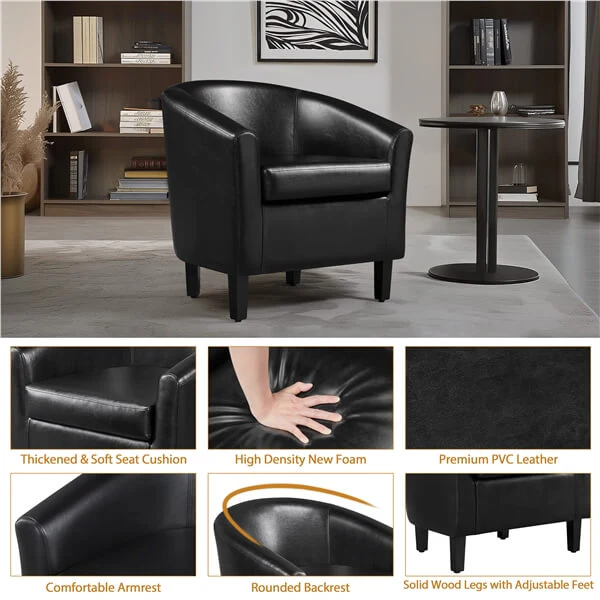 Yaheetech Barrel Chairs Set of 2 - Image 12