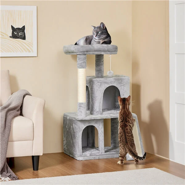 Cat Tree Multilevel Cat Tower with Double Condos Cat Houses - Image 4