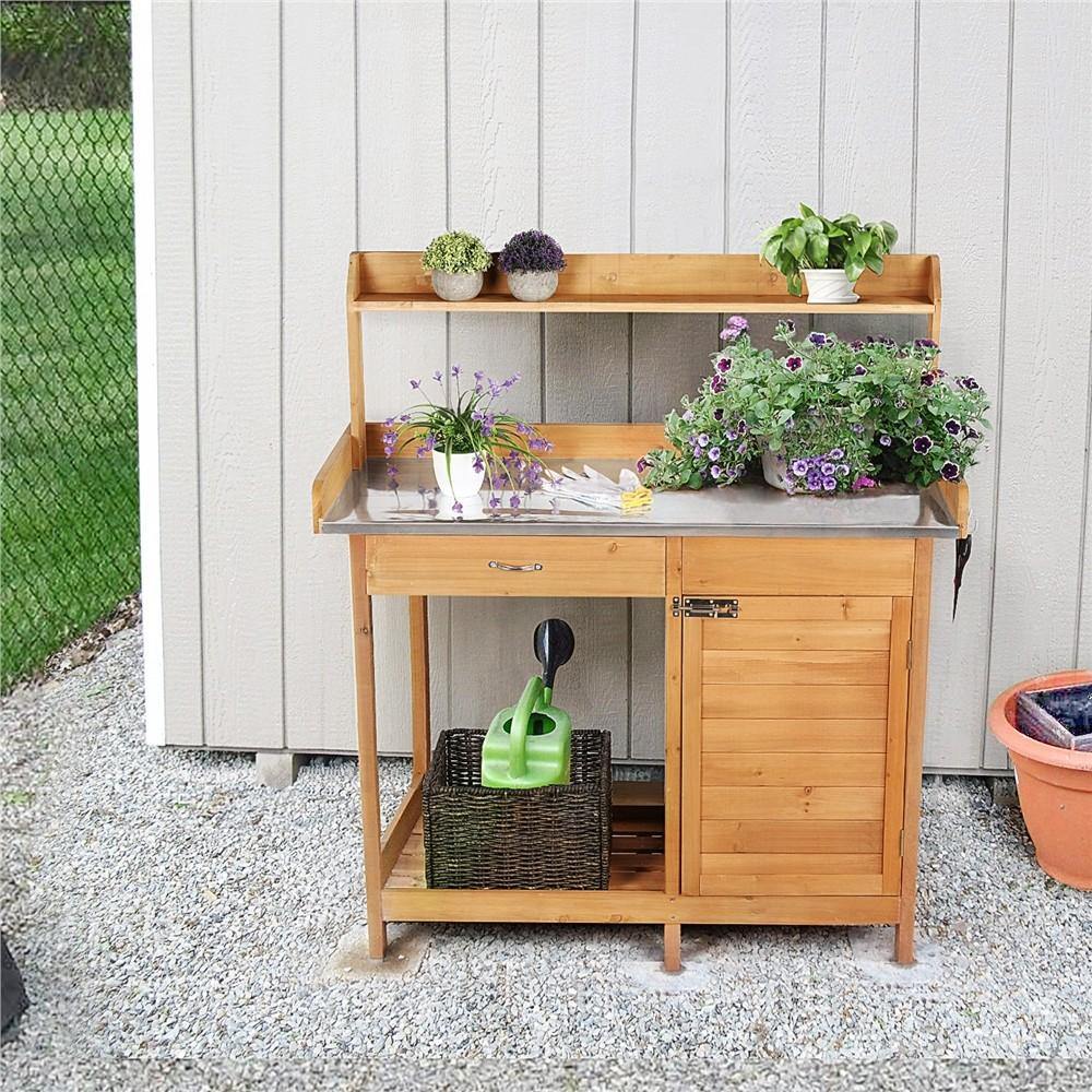 Yaheetech Garden Potting Bench Table - Image 4