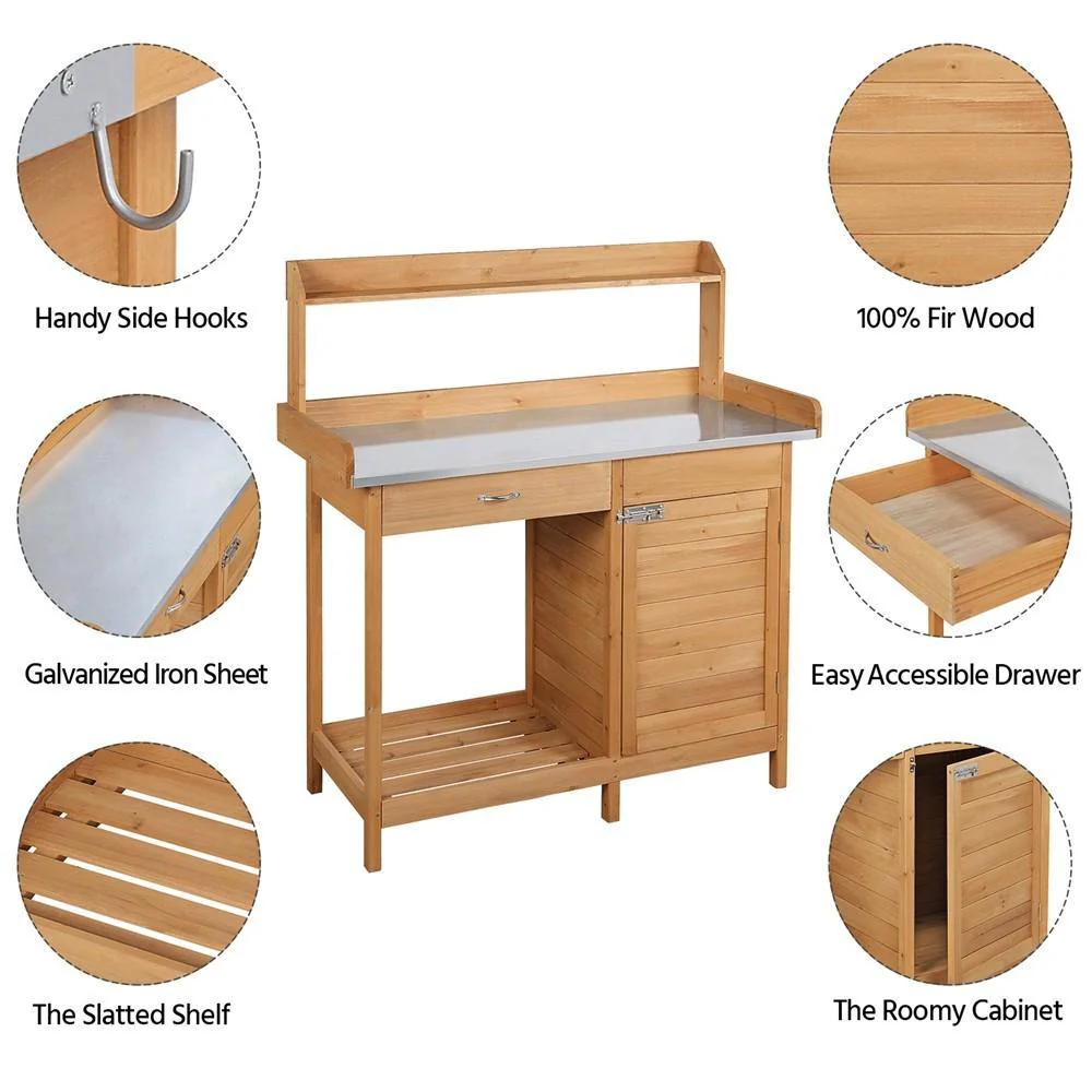 Yaheetech Garden Potting Bench Table - Image 5
