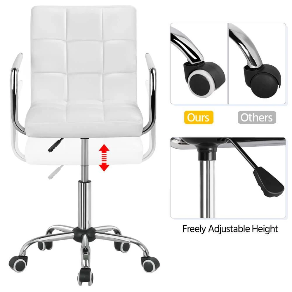 Yaheetech Armrests Modern PU Leather Office Chair - Image 7
