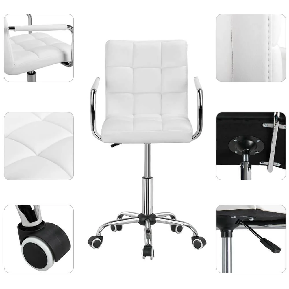 Yaheetech Armrests Modern PU Leather Office Chair - Image 8