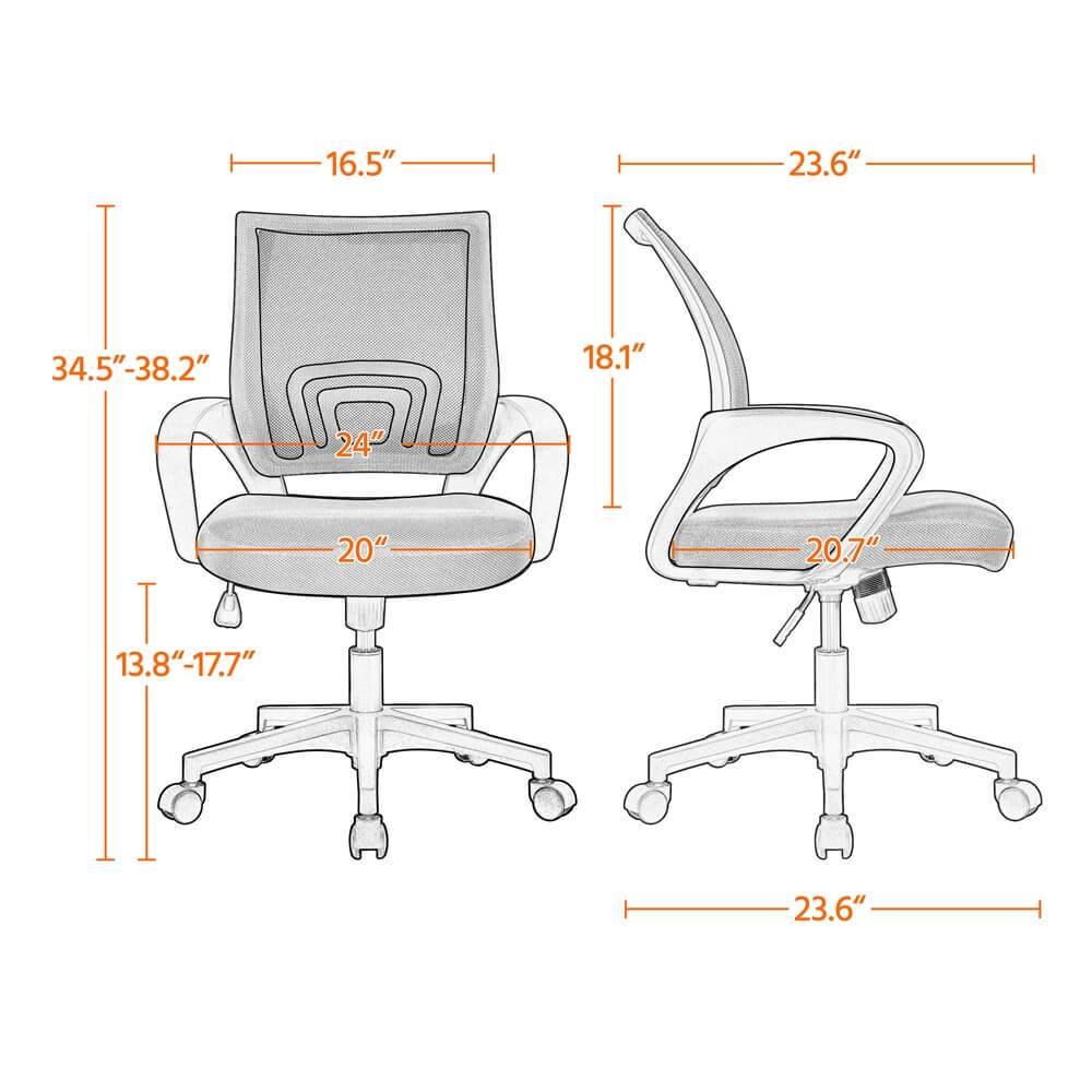 Yaheetech Office Mid-Back Chair - Image 9