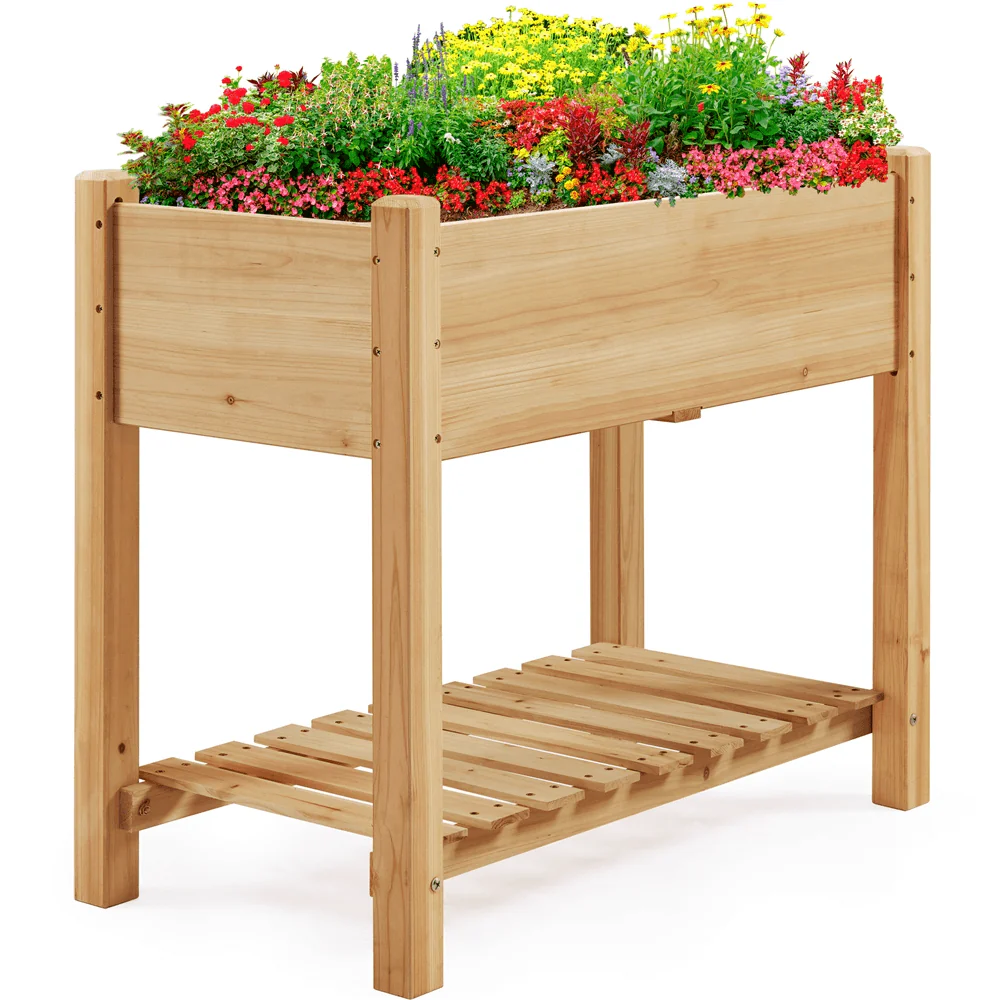 Yaheetech Wooden Planting Bed - Image 3