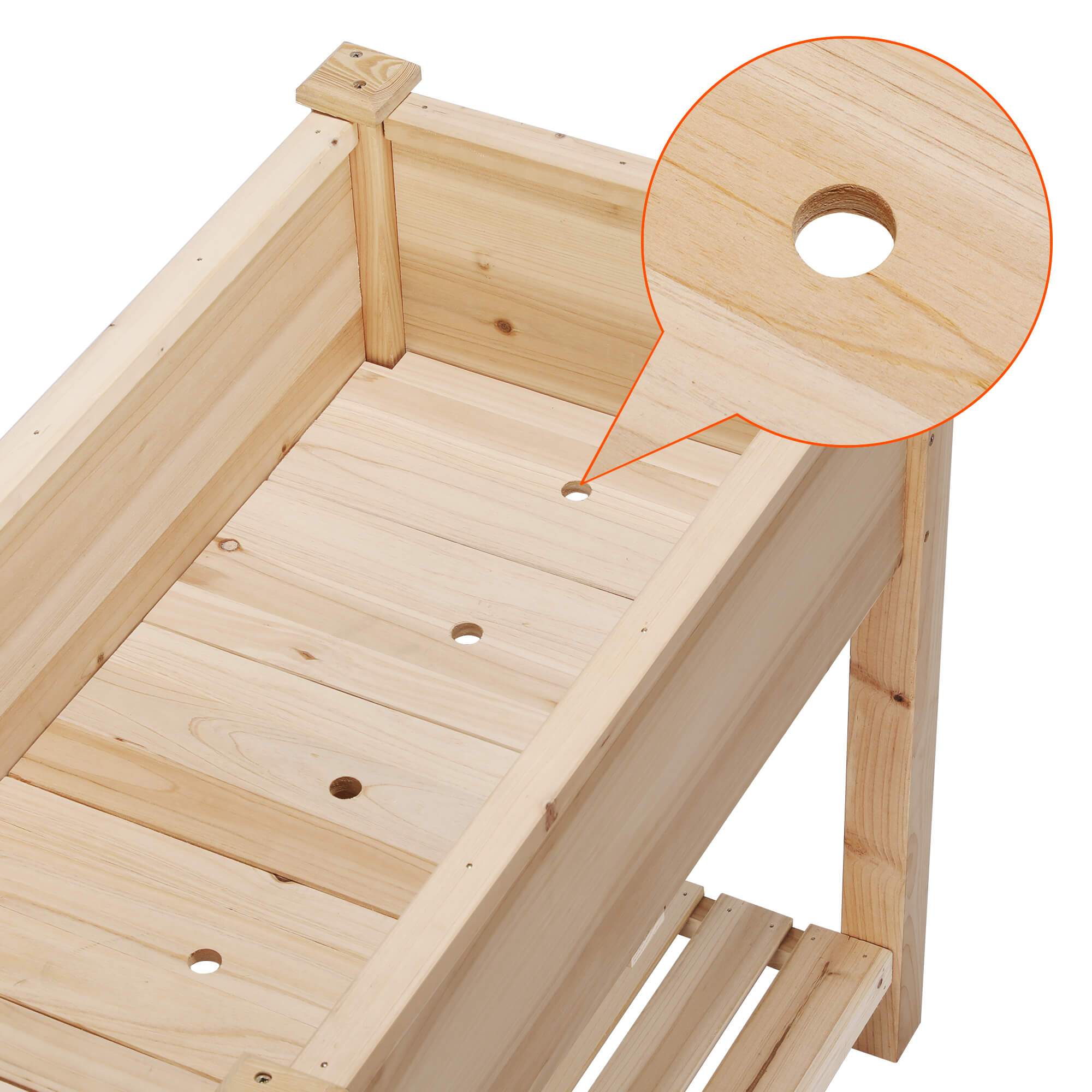 Yaheetech Wooden Planting Bed - Image 7