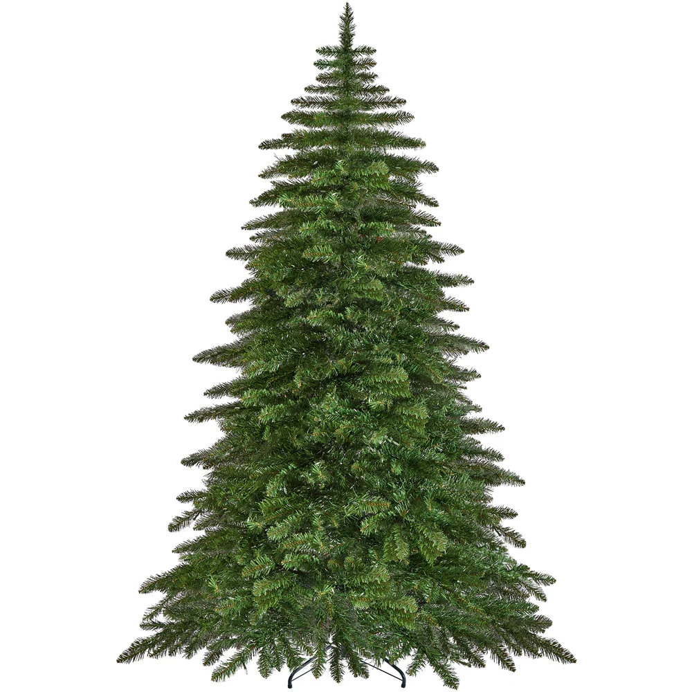 Pre-lit Christmas Fir Tree with Warm LED Lights & PVC Tips, Stand Included - Image 3