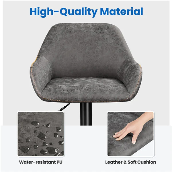 Yaheetech PU Leather Swivel Counter Height Barstools - Image 6