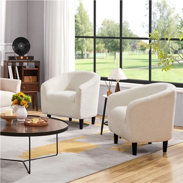 Set of 2 Boucle Club Chair - Image 2