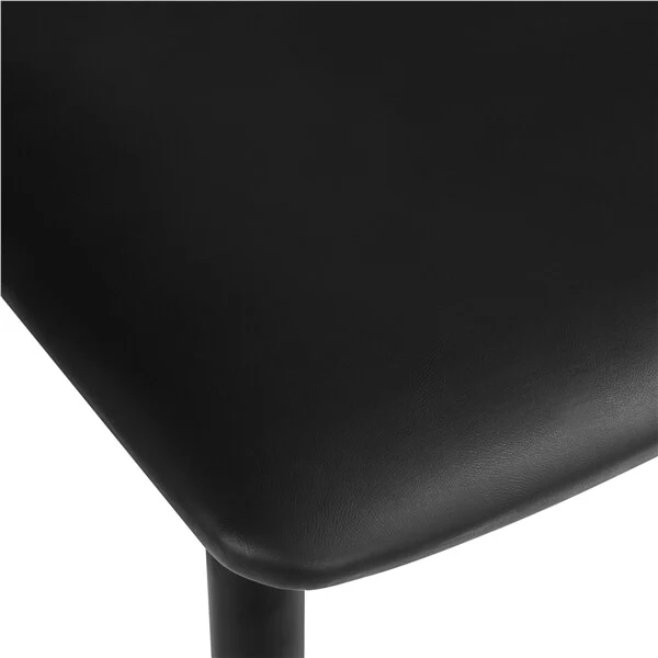 Set of 2 PU Leather Dining Chairs Armless Kitchen Chairs - Image 4