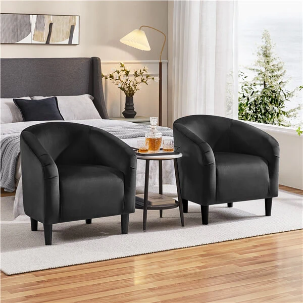 Set of 2 Velvet Club Chair - Image 3