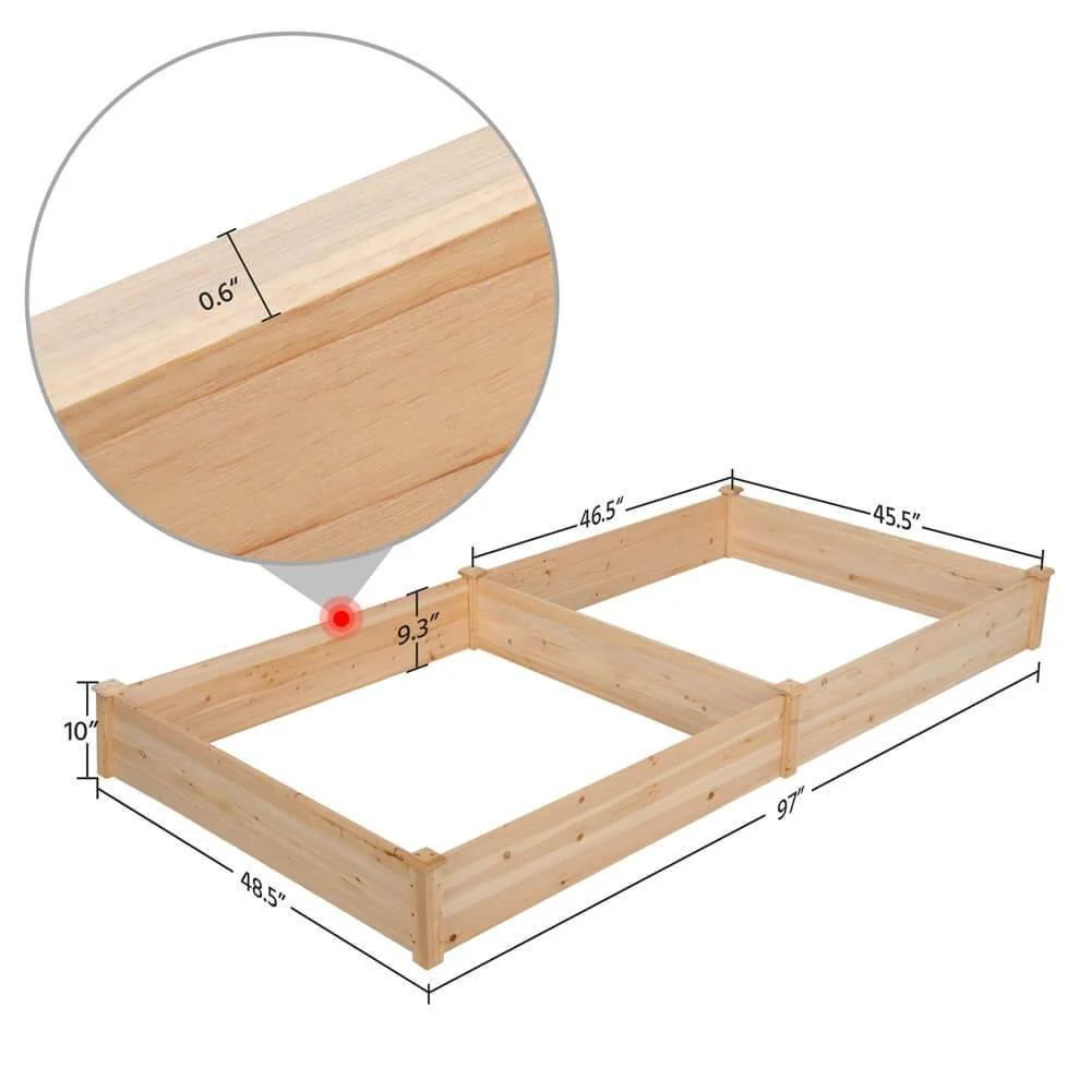 Yaheetech Garden Bed Wooden - Image 3