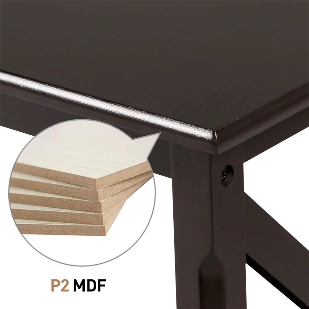 Yaheetech X Design End Table with 2-Tier Storage Shelf - Image 4