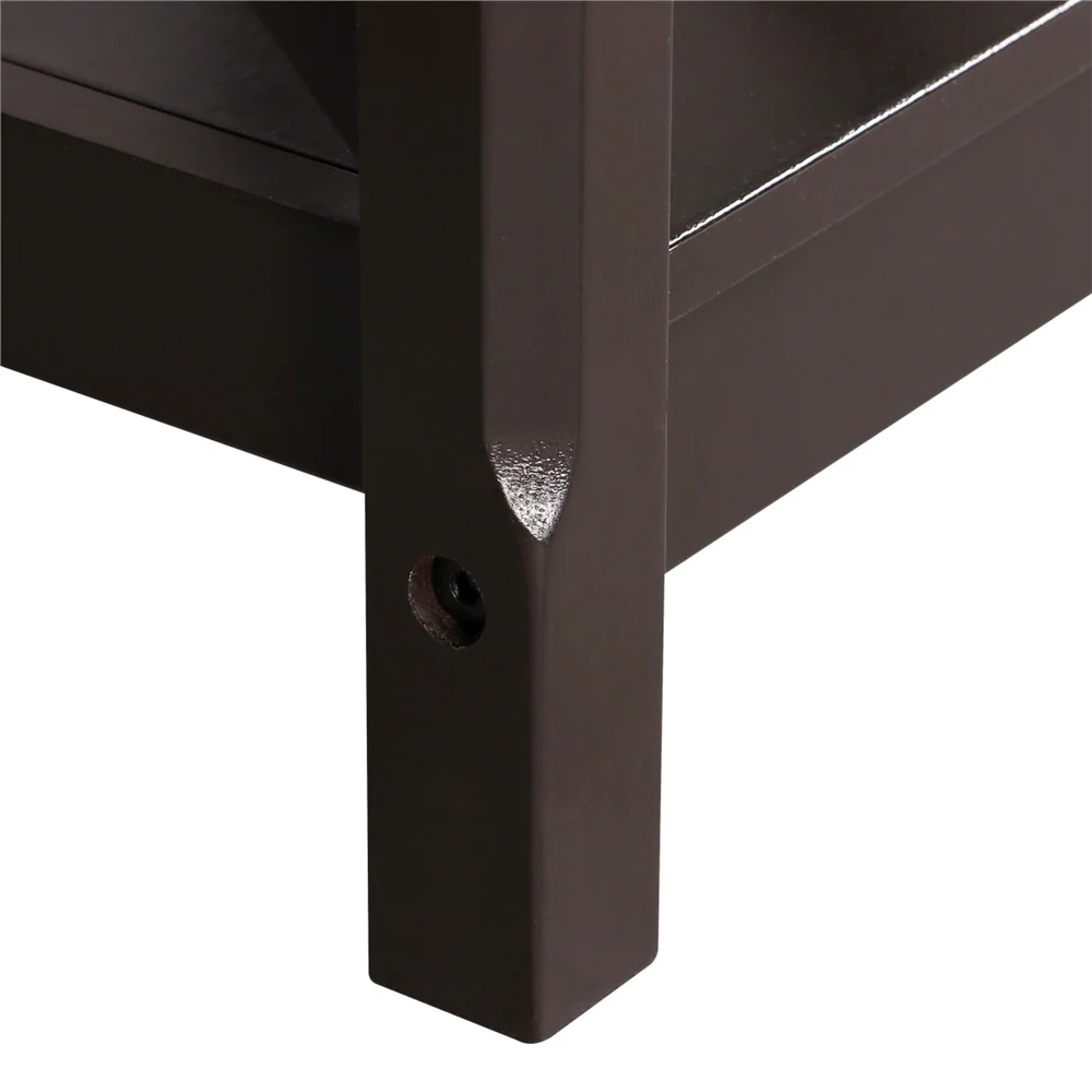 Yaheetech X Design End Table with 2-Tier Storage Shelf - Image 5