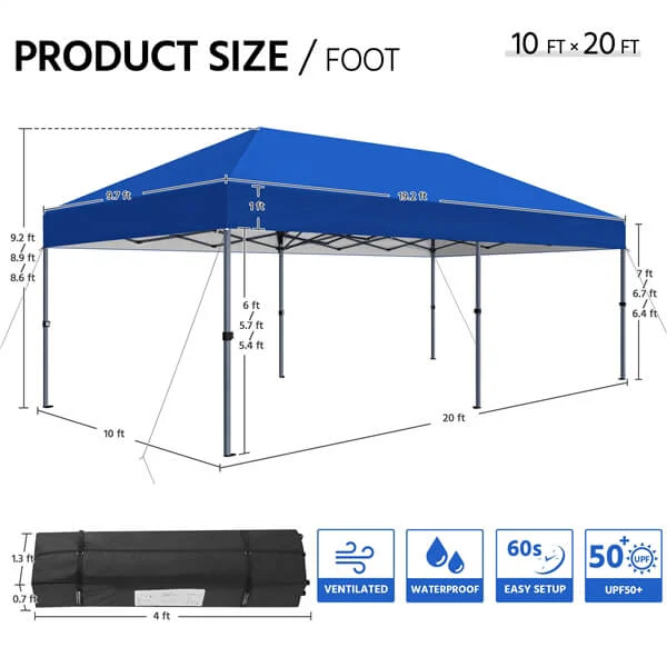 Yaheetech 10×20 Pop Up Canopy Easy Set-up Tent - Image 3