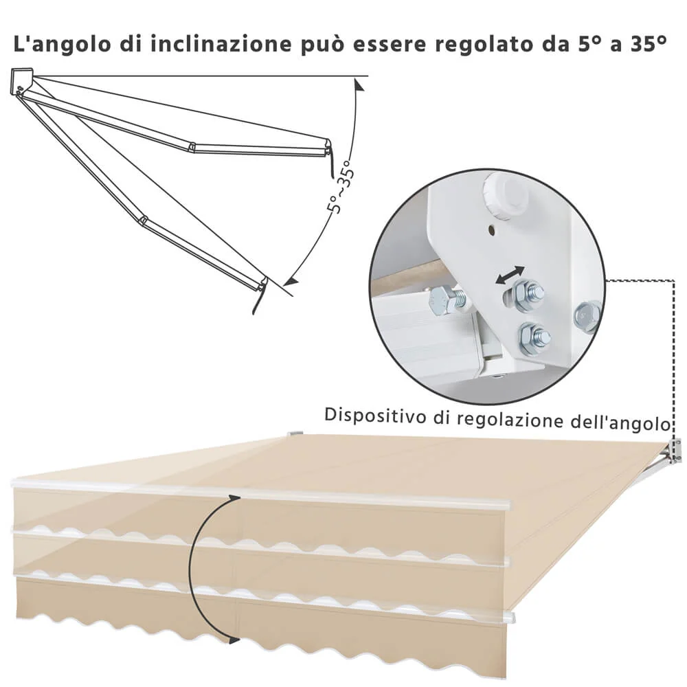 Yaheetech 10 × 8 Ft Patio Awning - Image 6