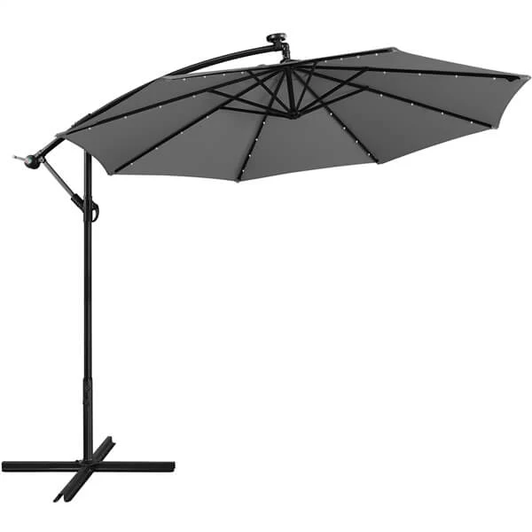 Yaheetech 10FT Solar Offset Umbrella with 32 LED Lights - Image 5