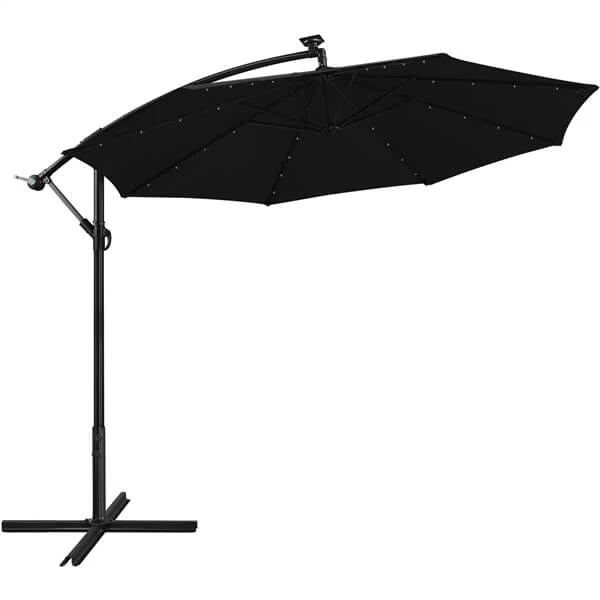 Yaheetech 10FT Solar Offset Umbrella with 32 LED Lights - Image 7