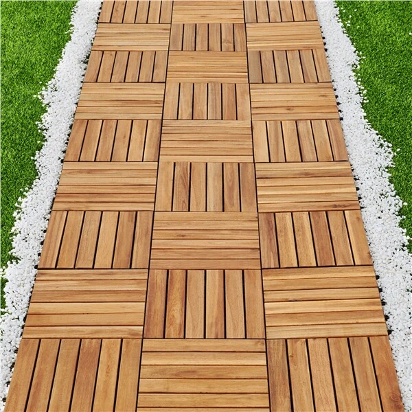 Yaheetech 10PCS Acacia Wood Interlocking Flooring Tiles - Image 13