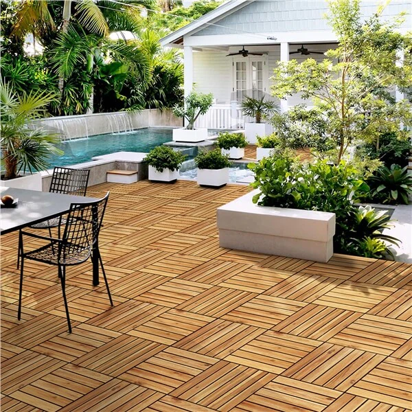 Yaheetech 10PCS Acacia Wood Interlocking Flooring Tiles - Image 15