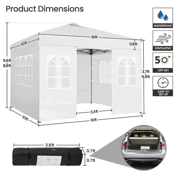 Yaheetech 10x10 FT Pop Up Canopy Tent - Image 3