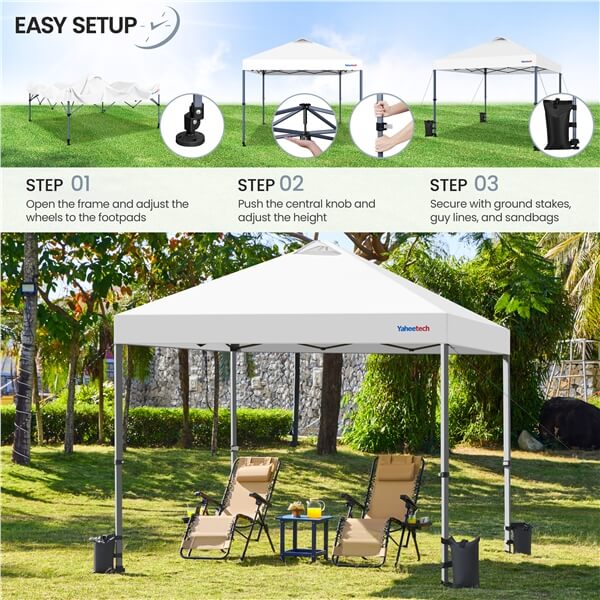 Yaheetech 10x10 Pop-up Canopy Tent with One Push Button - Image 9