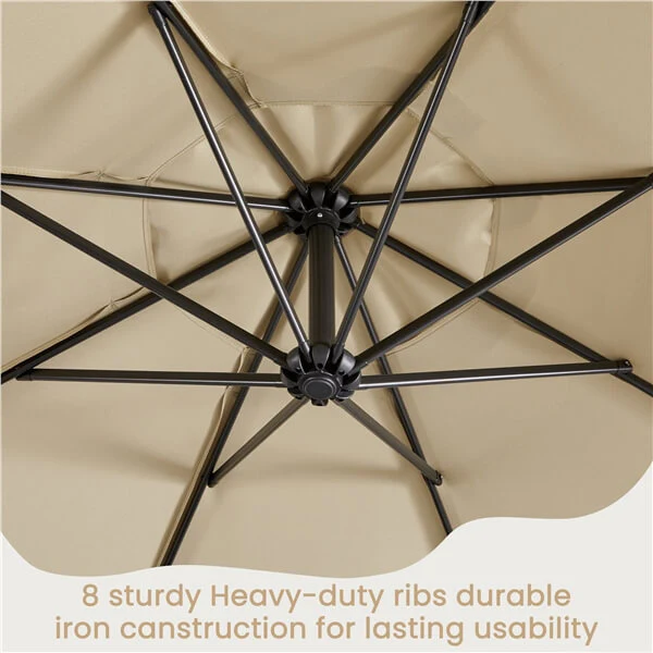 Yaheetech 11 ft Patio Offset Umbrella - Image 6