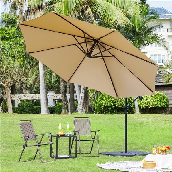 Yaheetech 11 ft Patio Offset Umbrella - Image 9