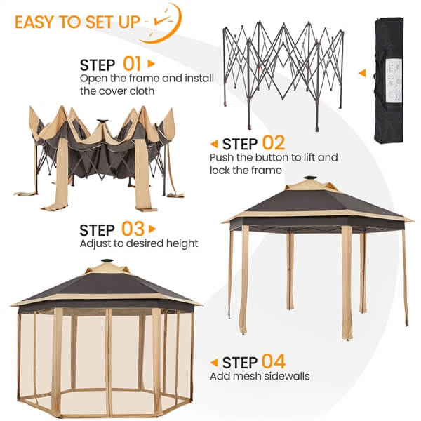 Yaheetech 13×13 Pop-Up Patio Gazebo Tent - Image 6
