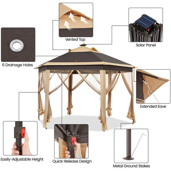 Yaheetech 13×13 Pop-Up Patio Gazebo Tent - Image 8