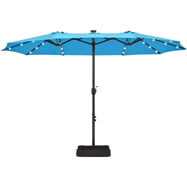 Yaheetech 13 ft Large Patio Umbrella with Solar Lights Double-Sided - Image 5